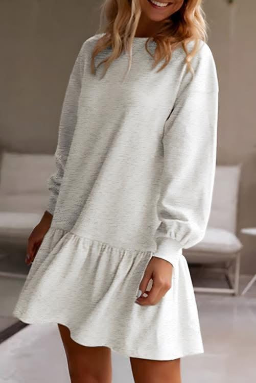 Gray Sweatshirt Dress (Preorder)
