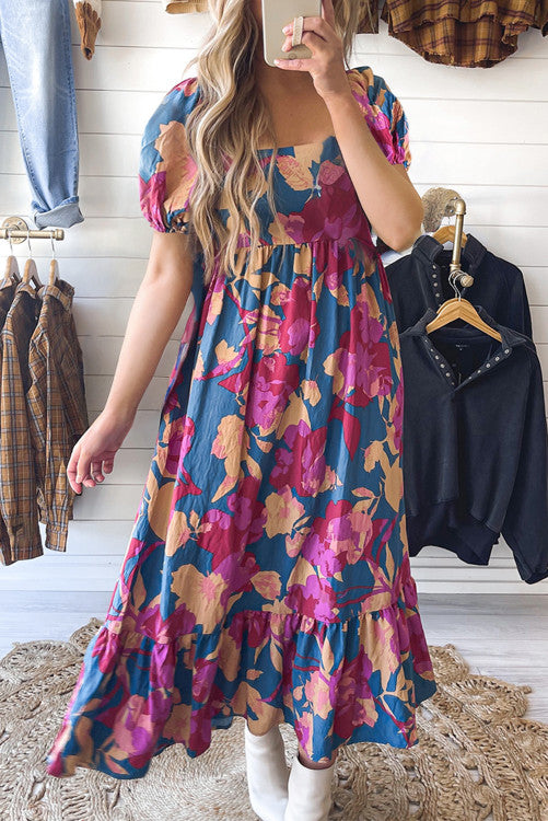Floral Printed Maxi Dress (Preorder)