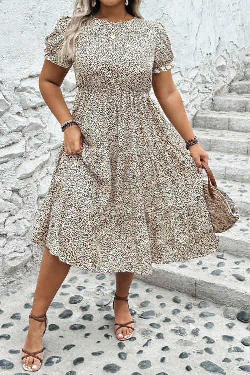 Plus Leopard Dress (Preorder)