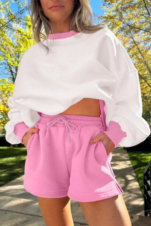Pink and White Two Piece Set (Preorder)