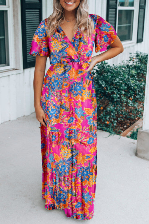 Floral Printed Maxi Dress (Preorder)