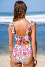 Load image into Gallery viewer, Floral Tie Back Swim (Preorder)
