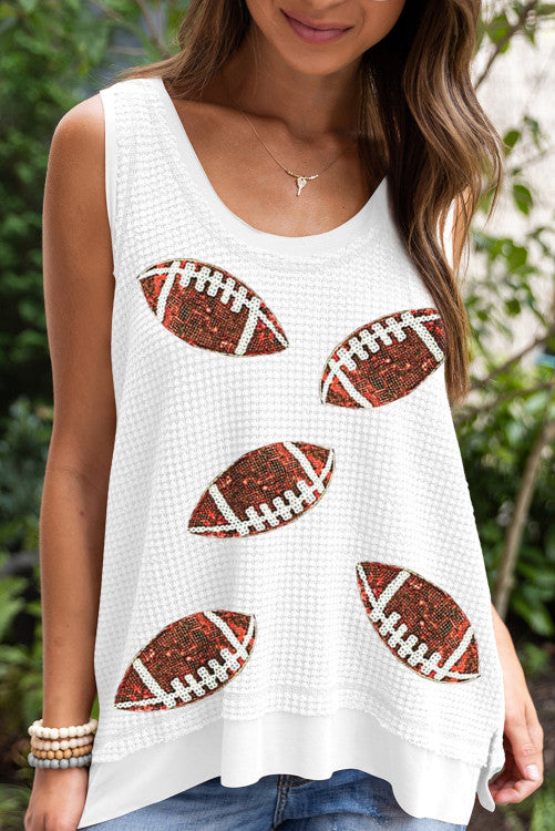 Sequin Football Tank (Preorder)