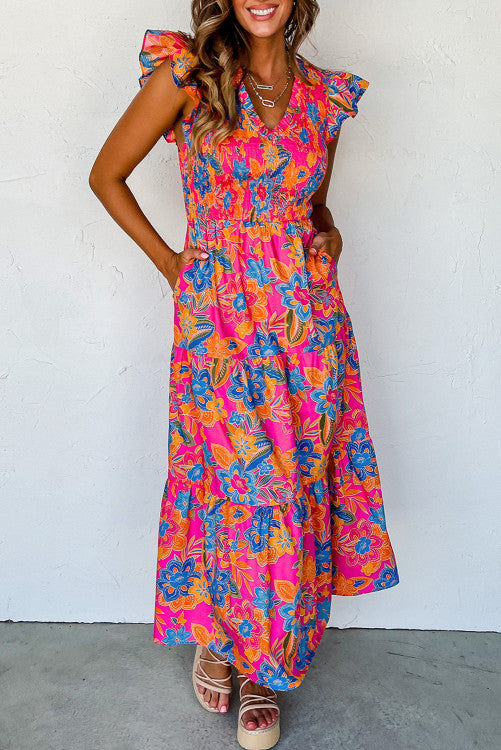 Floral Printed Maxi Dress (Preorder)