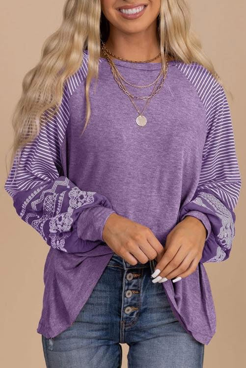 Purple Raglan Sleeve Top (Preorder)