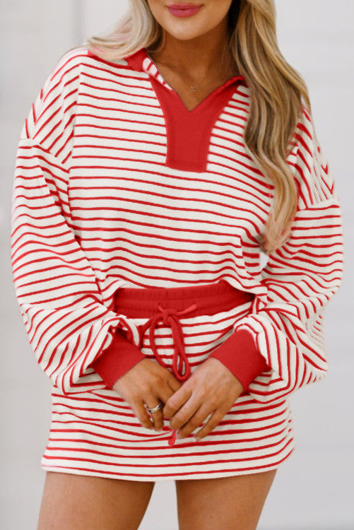 Red Stripe Two Piece Set (Preorder)