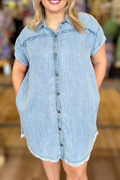 Plus Denim Dress (Preorder)