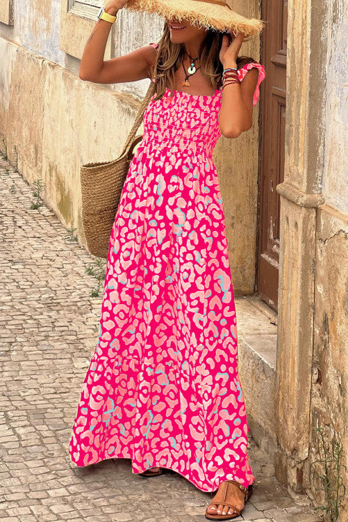 Leopard Printed Maxi Dress (Preorder)