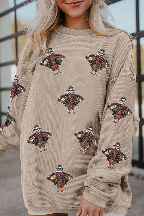 Sequin Turkey Sweatshirt (preorder)