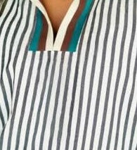 Contrast Stripe Blouse (Preorder)