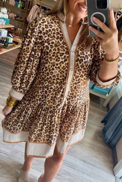 Leopard Printed Dress (Preorder)