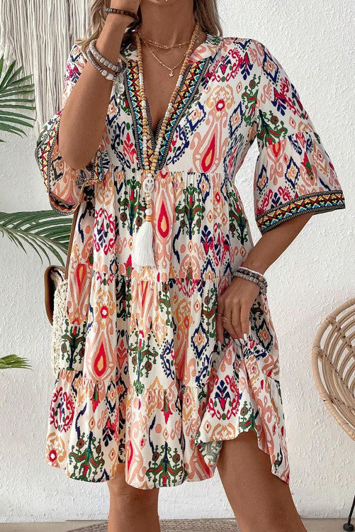 Boho Print Dress (Preorder)