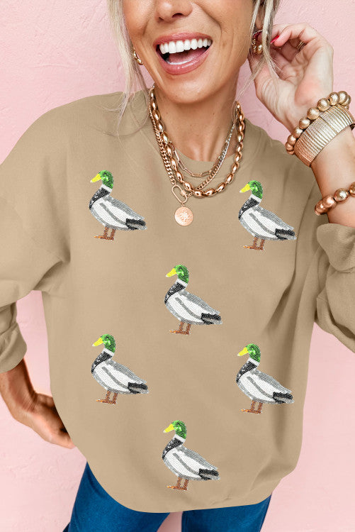 Sequin Mallard Sweatshirt (Preorder)