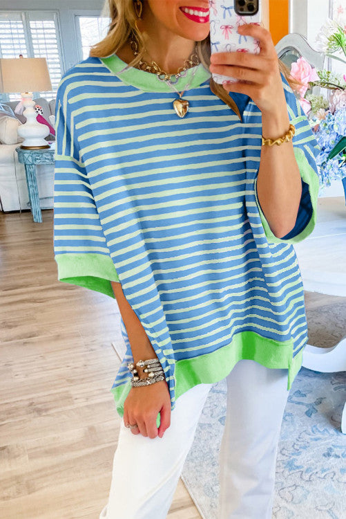Drop Sleeve Striped Tee (Preorder)