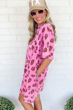 Load image into Gallery viewer, Vintage Washed Leopard Tee Shirt Dress (Preorder)
