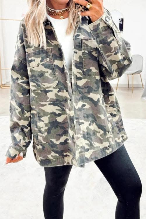 Camo Oversized Jacket  (Preorder)