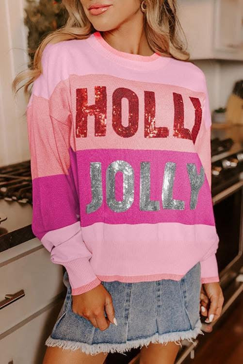 Holly Jolly Sequin Sweater (Preorder)