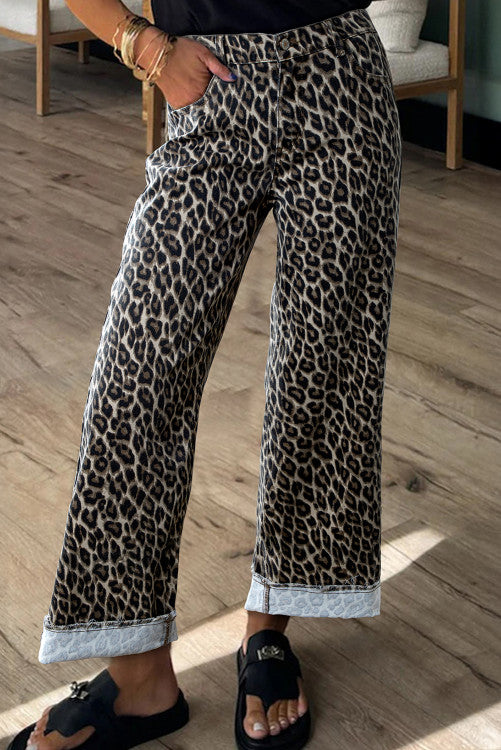 Leopard Print Denim (Preorder)