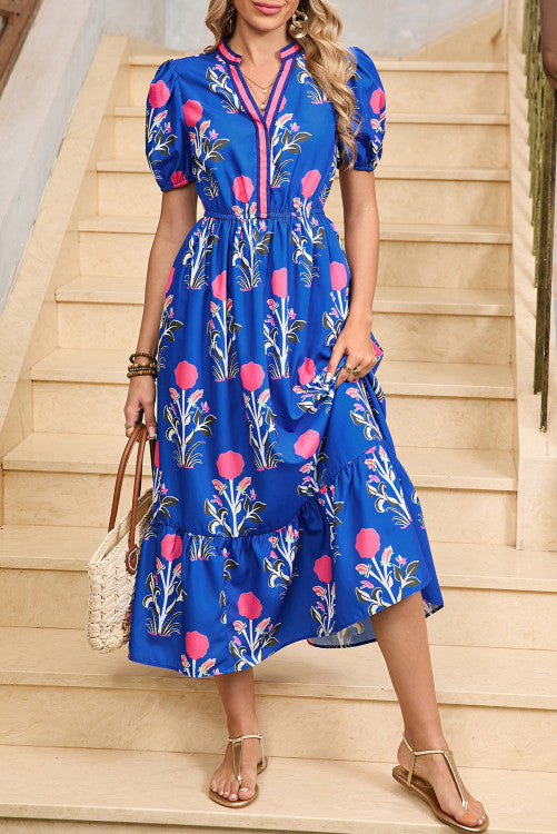 Blue Floral Dress (Preorder)