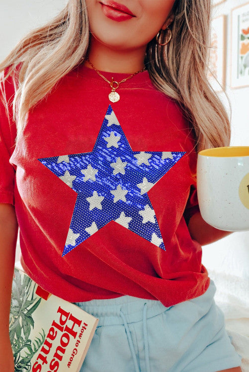 Sequin Star Tee (Preorder)