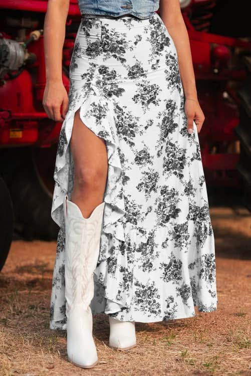 Floral Maxi Skirt (Preorder)