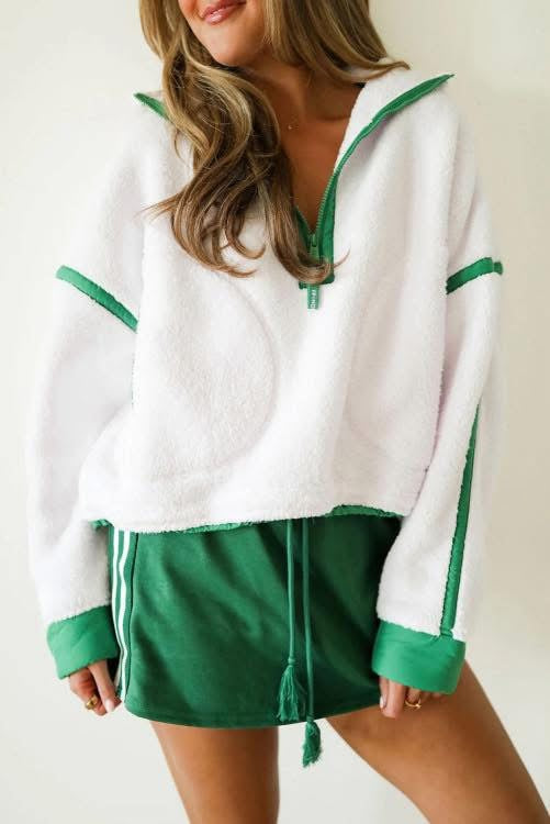 Green and White Two Piece Set (Preorder)