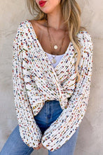 Load image into Gallery viewer, Confetti Twist Back Sweater (Preorder)
