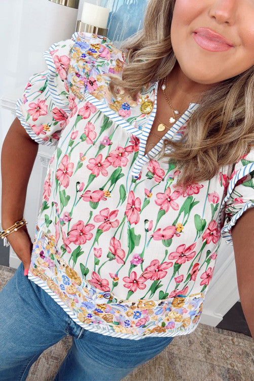 Plus Floral Blouse (Preorder)