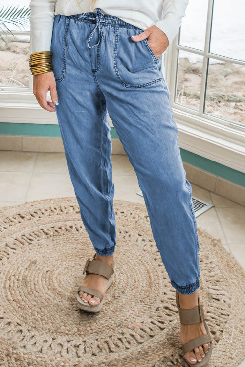 Plus Denim Joggers (Preorder)