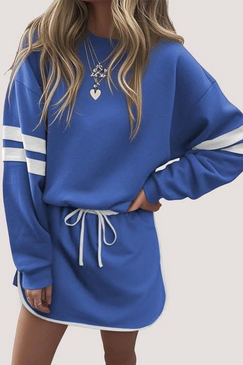Preppy Varsity Sweatshirt Set (Preorder)