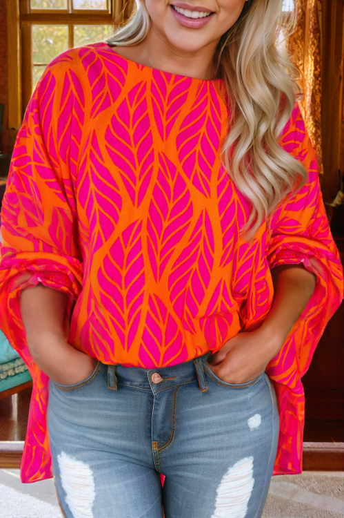 Plus Leaf Print Tunic (Preorder)