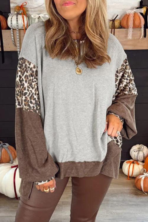 Leopard Washed Sweatshirt (Preorder)