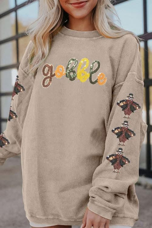 Sequin Turkey Sweatshirt (preorder)