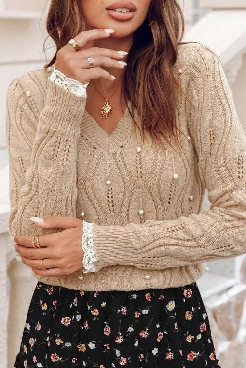 Pearl Detail Sweater (Preorder)
