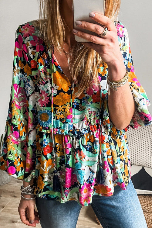 Floral Printed Blouse (Preorder)