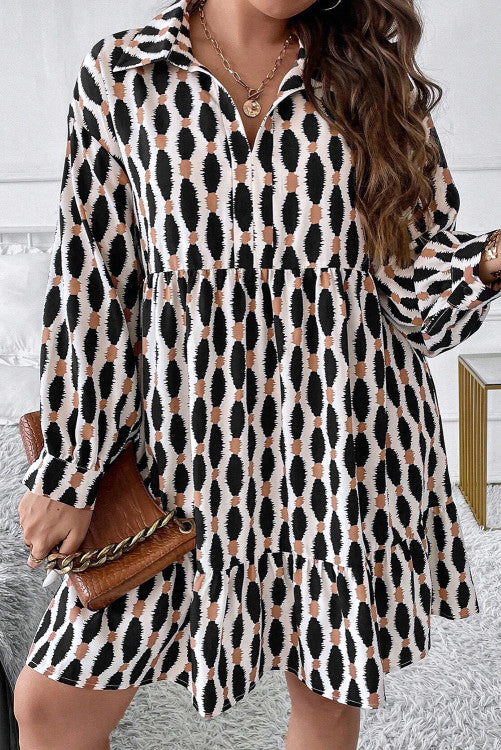Plus Printed Dress (Preorder)