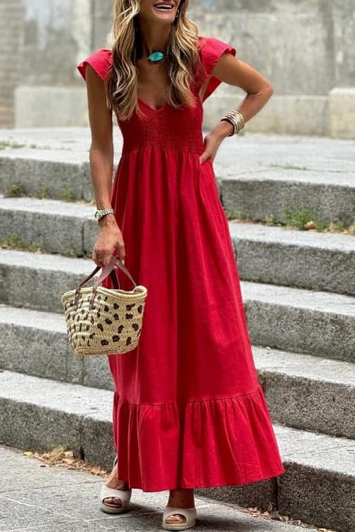 Red Maxi Dress (Preorder)