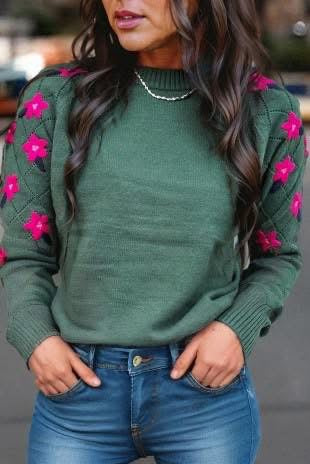 Floral Sleeve Sweater (preorder)