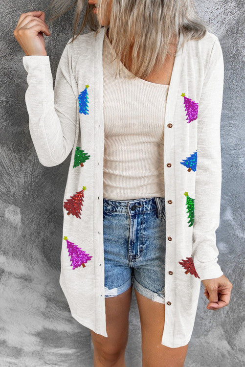 Sequin Tree Cardigan (Preorder)