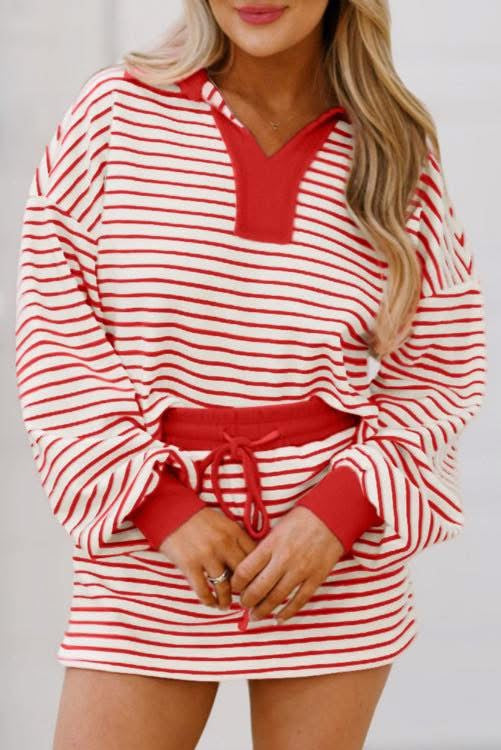 Red Stripe Two Piece Set (Preorder)