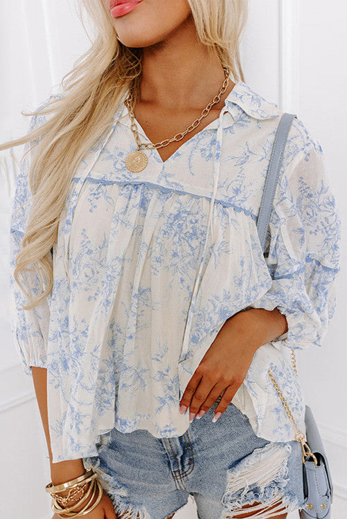 Floral Printed Blouse (Preorder)