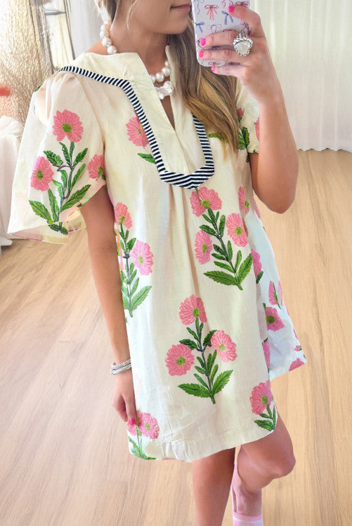 Pink Floral Dress (Preorder)
