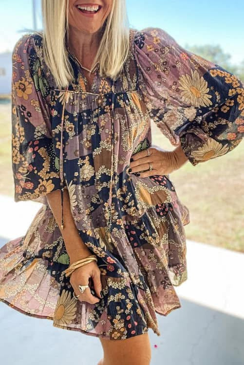 Boho Floral Dress (Preorder)