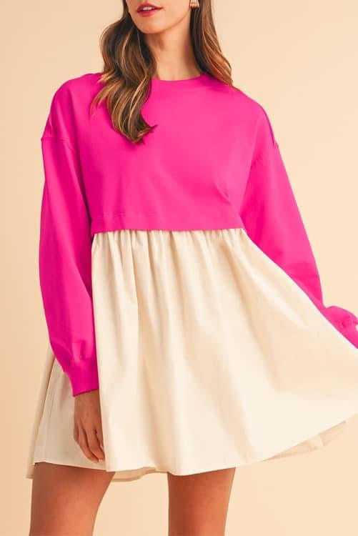 Rose Sweatshirt Dress (Preorder)
