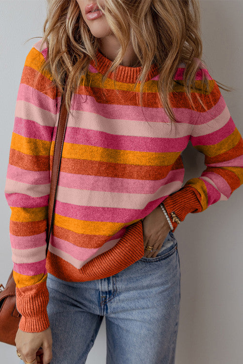 Multi Color Striped Sweater (Preorder)
