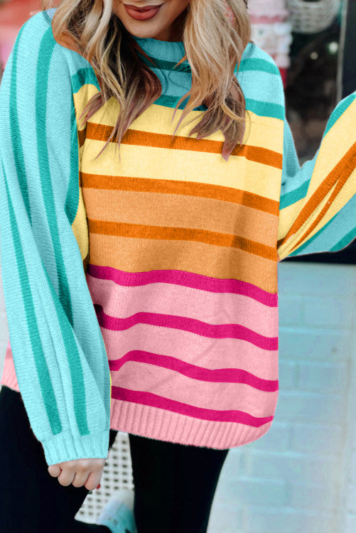 Multi Color Striped Sweater (Preorder)