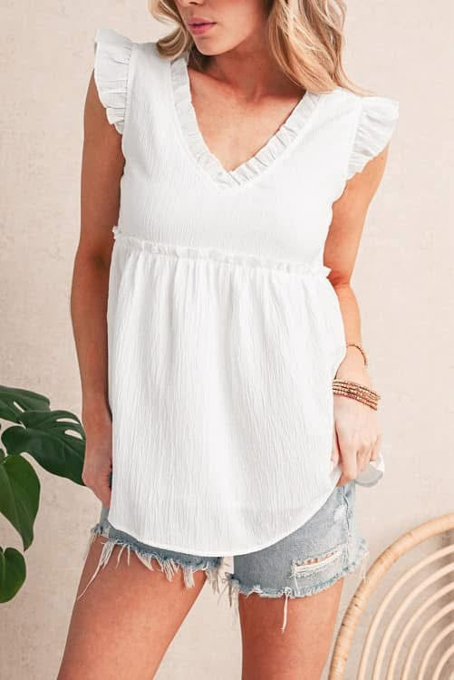 White Babydoll Top (Preorder)
