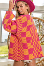 Load image into Gallery viewer, Pink and Orange Chunky Cardigan (Preorder)
