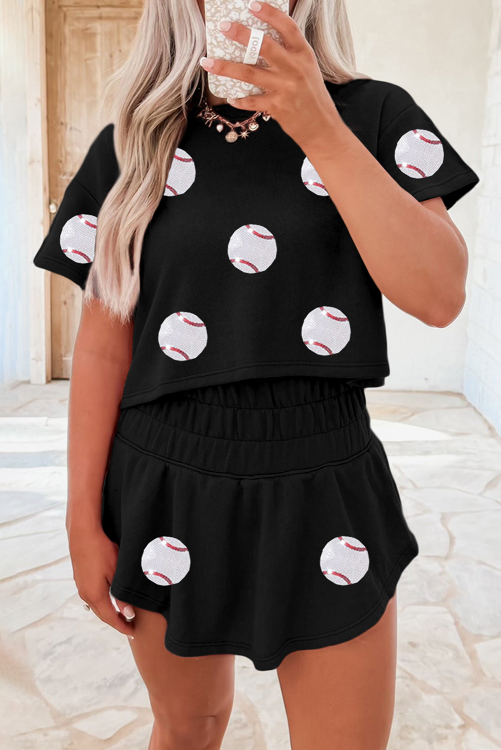 Baseball Sequin Two Piece Set (Preorder)