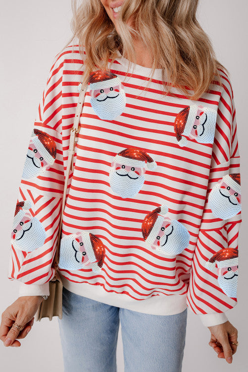 Sequin Santa Sweatshirt (Preorder)